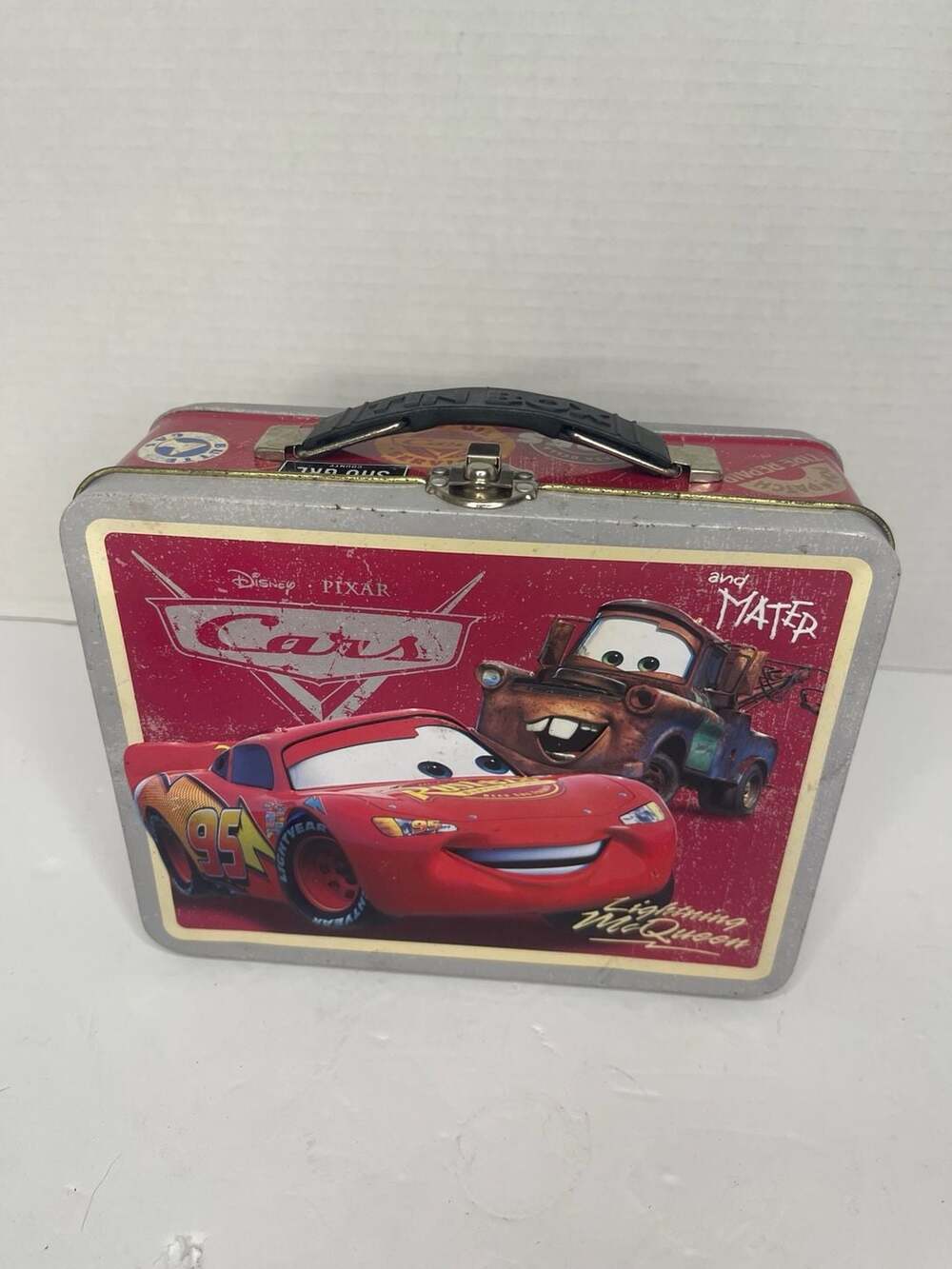 Disney Pixar Cars Lightning McQueen and Mater Tin Metal Lunch Box